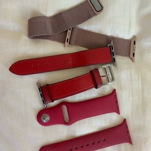 Apple Watch strap( original red) leather and metal